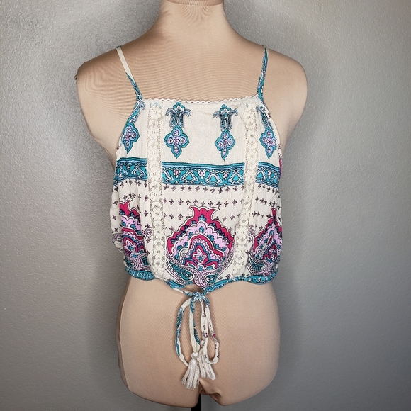 EARTHBOUND Tops - Earthbound Boho Crop Halter Top Small